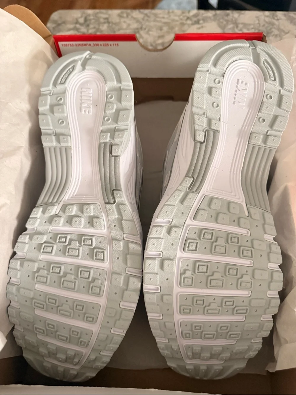 Nike Women's P-6000 Sneakers in Light Gray and White